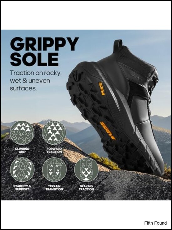 Waterproof Hiking Boots Lightweight Mid Trekking Leather Shoes EVA Cushioning main image 5